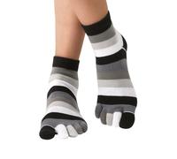 Zehensocken H.I.S, Damen, Gr. 35-42, grau, Baumwolle, Elasthan, Polyamid, Polyester, gestreift, Socken, im Streifenmuster weich und atmungsaktiv (45586714-35) grau