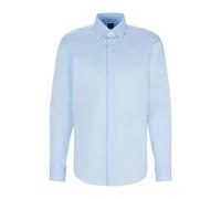 Hugo Boss Herrenhemd H-JOE-C1-214 Regular-Fit Baumwoll-Popeline elastisch bügelleicht Hellblau 40