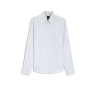 BOSS Black Hemd Herren Regular Fit Langarm Leinen blau, XXL