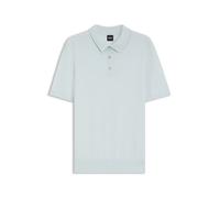 BOSS Regular-Fit Strick-Poloshirt aus strukturiertem Gewebe - Style H-Lurazio, 50565506 Hellblau XXL