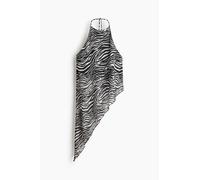 H & M - Bedrucktes Neckholder-Top - Schwarz/Zebraprint S 100% Polyester