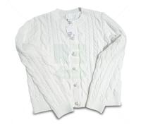 H&M Cardigan mit Zopfmuster in Weiß, Größe S