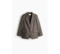H & M - Einreihiger Blazer aus Wollmix - Dunkles Greige L 100% Viscose
