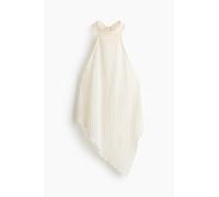 H & M - Gecrinkeltes Neckholder-Top - Cremefarben S Polyester/Elastane