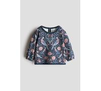 H & M - Gemustertes Sweatshirt - Marineblau/Gemustert 92 (1½-2Y) 100% Cotton