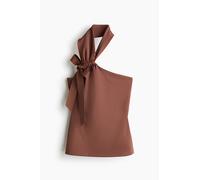 H & M - Neckholder-Top mit schönem Band - Braun M Polyamide/Elastane/Polyester
