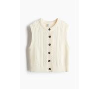 H & M - Pullunder in Zopfstrick - Cremefarben M Cotton/Acrylic