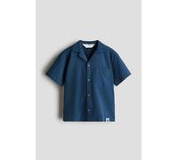 H & M - Seersucker resort shirt - Grün/Dunkelblau Gestreift 92 (1½-2Y) 100% Cotton