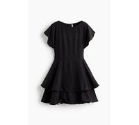 H & M - Stufenkleid mit U-Boot-Ausschnitt - Dunkelgrau M 100% Polyester