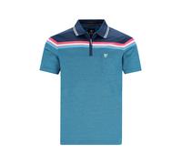 H Poloshirt dopp. merzerisiertZip-Flächenteiler admiralsblau 3XL