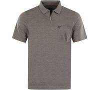 HAJO Herren Poloshirt Softknit Silbermelange ? Kurzarm Polo mit Reißverschluss ? 60% gekämmte Baumwolle ? Atmungsaktiv & pflegeleicht 5XL