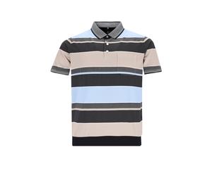 H Poloshirt Stay Fresh BundFeinpique Streifen taupe 6XL