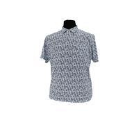 H Poloshirt Stay FreshBlätter-Druck weiß 6XL