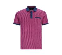 H Poloshirt Stay FreshEscher Print koralle 3XL