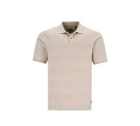 H Poloshirt Strukturmix taupe 5XL