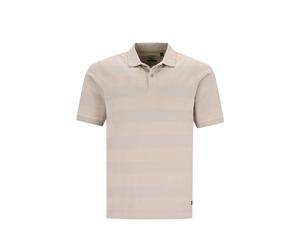 H Poloshirt Strukturmix taupe 6XL