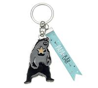 H:)PPY life 46301 Schlüsselanhänger mit Motiv Papa Bär, Schwarz, Länge 9 cm, 1 Anhänger