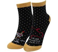 H:)PPY life Damen happy goochelsokken Socken, Schwarz, 36-40 EU