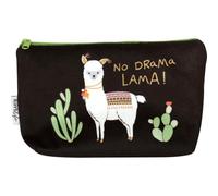 Die Geschenkewelt 45571 Mäppchen mit Lama und Kaktus, 20 cm x 12 cm x 4 cm, mit Reißverschluss, Geschenk-Artikel, Polyester, Mehrfarbig