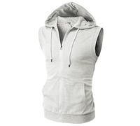 H2H Herren Active Fashion Ärmelloser Hoodie Reißverschluss Weste