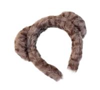 Haarbänder mit Leopardenmuster, niedliches Nerzimitat, Plüsch-Stirnband, Haar-Accessoires, Katzenohren, flauschiger Haarreifen, Gesichtswäsche, Kopfbedeckung, Cosplay (heller Leoparden)