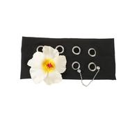 Haarbänder ösen haarband mit Blumen strass KettenHead Band Head Wrap Kopfband Stirnband Hairband Elastische Stirnbänder Schweißband Kopfbänder Kopftücher für Fitnessstudio Konzert Party