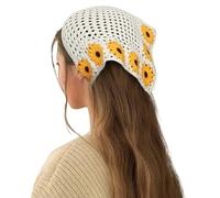 Haarband Dreieck Kopftücher Damen Gestrickt Dreieck Kopftuch Mädchen Sommer Stirnband Kopfbedeckun Haartuch Binden Boho Dreieckstuch Bandana Damen Kopf für Langes, Kurzes, Glattes und Lockiges Haar