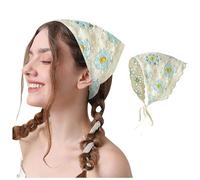 Haarband Dreieck Kopftücher Damen Gestrickt Dreieck Kopftuch Mädchen Sommer Stirnband Kopfbedeckun Haartuch Binden Boho Dreieckstuch Bandana Damen Kopf für Langes, Kurzes, Glattes und Lockiges Haar