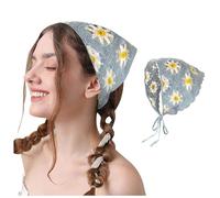 Haarband Dreieck Kopftücher Damen Gestrickt Dreieck Kopftuch Mädchen Sommer Stirnband Kopfbedeckun Haartuch Binden Boho Dreieckstuch Bandana Damen Kopf für Langes, Kurzes, Glattes und Lockiges Haar