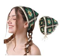 Haarband Dreieck Kopftücher Damen Gestrickt Dreieck Kopftuch Mädchen Sommer Stirnband Kopfbedeckun Haartuch Binden Boho Dreieckstuch Bandana Damen Kopf für Langes, Kurzes, Glattes und Lockiges Haar