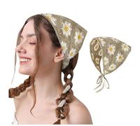 Haarband Dreieck Kopftücher Damen Gestrickt Dreieck Kopftuch Mädchen Sommer Stirnband Kopfbedeckun Haartuch Binden Boho Dreieckstuch Bandana Damen Kopf für Langes, Kurzes, Glattes und Lockiges Haar