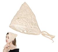 Haarband Schal - Häkel-Bandana, Strickschal für Haare | Kopfbedeckungen Häkel-Bandanas Boho mit Blumendruck, gewebter Wollschal