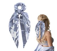 Haargummis-Set mit Pailletten-Schleife, modische elastische Haarbänder mit funkelndem Schleifen-Design für Mädchen, Damen und Damen, weiches Stretch-Zubehör für Tänzer, Fitnessstudio, Yoga,