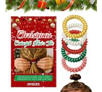 Haargummis Weihnachtliche Spiral Pferdeschwanzhalter | Dünne Haarbänder Für Kinder Für Frauen Mädchen Mit Dünnem Langem Lockigem Dickem Haar Für Täglichen Gebrauch Zuhause Reise
