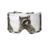 Haariger Waschbär, Vollständige Augenabdeckungen, lichtblockierende Augenmaske, Schlafaugen- und Ohrenschützer