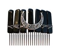 Haarkamm für Damen, Kristall, Vintage, Antik-Mond-Metall-Haarnadel, Clip, Hochzeit, Party, mehrfarbiger Schmuck, Haar-Accessoire