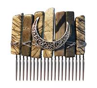 Haarkamm für Damen, Kristall, Vintage, Antik-Mond-Metall-Haarnadel, Clip, Hochzeit, Party, mehrfarbiger Schmuck, Haar-Accessoire