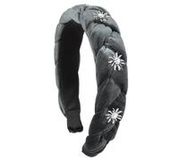 Haarreif Oktoberfest Dirndl Edelweiß Trachten Damen grau