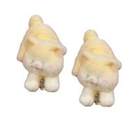 Haarspange mit beflocktem Katzen-Design, Cartoon-Form, rutschfeste Haarnadel, Seite für Damen, kleines Mädchen, tägliches Outfit, beflocktes Haar für Frauen, 2 Stück