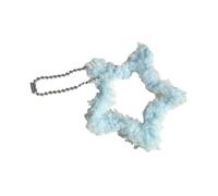 Haarspange mit gedrehtem Stern, Ornament, Plüsch-Textur, verträumte Farbe, Unisex, dekoratives funktionales Accessoire, weiche Plüsch-Haarnadel-Schlüsselanhänger