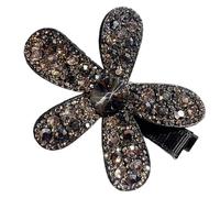 Haarspangen, glitzernde silberfarbene Strass-Perlen, Blumen-Haarspangen, 3D-Blumen-Haarspangen, Zubehör, glitzernde Haarnadel, für Frauen und Mädchen, Brautschmuck, Hochzeit, Versammlung, formelle