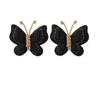Haarspangen mit Schleifen für Mädchen, 2 Stück Krokodil-Haarklammern, Rutschfester Haarschmuck für Party, Hochzeit (Black)