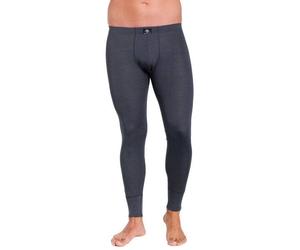 Haasis Bodywear edle lange Herrenhose, ohne Eingriff, Feinripp, Wolle/Seide Mischung stahlgrau XXL