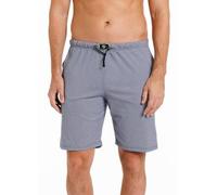 HAASIS Bodywear, Herren Bermuda kurz Alloverprint mit Seitentaschen, Single Jersey, Bio Baumwolle, Gummibund mit Kordel, GOTS Zertifiziert, Made in Europe, Größe:L, Farbe:Navy/weiß