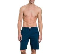 HAASIS BODYWEAR Herren Bermuda kurz mit Seitentaschen, Single Jersey, Reine Baumwolle, Gummibund mit Kordel, GOTS Zertifiziert, S Navy