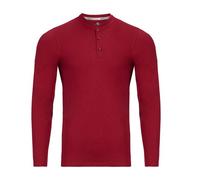 HAASIS BODYWEAR Herren Shirt mit Knopfleiste; Langarm, Single Jersey weinrot L