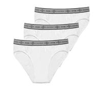 Haasis Bodywear Herren Slip ohne Eingriff Single Jersey 3er Pack,Bio Baumwolle/Elasthan weiss M
