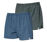 Haasis Bodywear Herren Web-Boxer Print, verdeckte Knopfleiste, 2er Pack navy/print XL