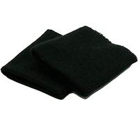 Haberdashery Online 2 elastische Bündchen für Kleidung, Ideal zum Aufnähen aller Kleidungsstücke, Ersatz-Bündchen für Sporthosen, Leacril 100%, Schwarz, Größe 80