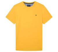 Hackett London Herren-T-Shirt mit Selvedge-Besatz, Gelb (Mimosa), XL